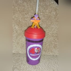 Chuck E Cheese Cup With Lid And Straw